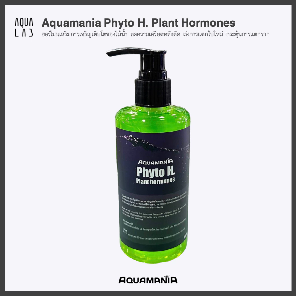 Aquamania Phyto H. Plant Hormones ฮอร์โมนเสริมการเจริญเติบโตของไม้น้ำ ลดความเครียดหลังตัด เร่งการแตกใบใหม่ กระตุ้นการแตก